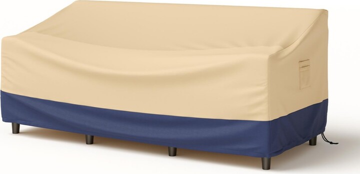Gouun Patio Furniture Cover with Padded Handle and Click-Close Straps-77 x 43 x 30 inches - Beige/khaki