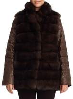 Thumbnail for your product : Christia Sable Fur & Silk Two-Piece Down Jacket