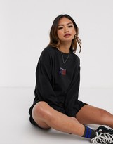Thumbnail for your product : Daisy Street oversized long sleeve t-shirt dress with vintage los angeles print