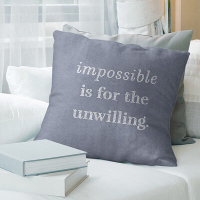 ArtVerse Handwritten Impossible Quote Pillow