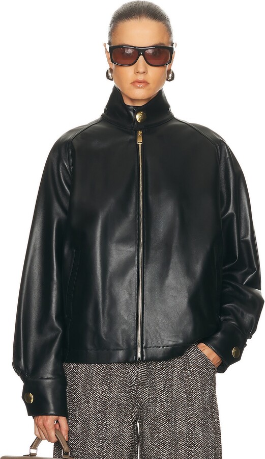 DARKPARK Robbie Plonge Nappa Leather Jacket in Black