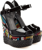 Thumbnail for your product : Giuseppe Zanotti Love & Peace Patent Leather Wedges