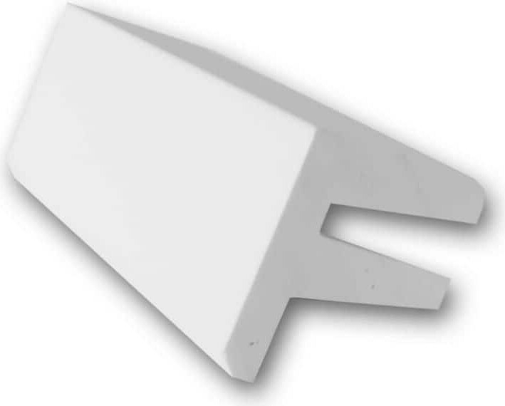 2 in. D x 2 in. W x 4 in. L Primed White Plain Polyurethane Crown Moulding Sample