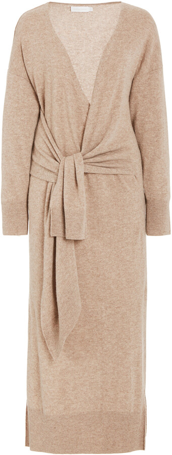 Skyla Wool-Cashmere Midi Wrap Dress ...