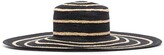 Thumbnail for your product : Maison Michel Ursula striped straw hat