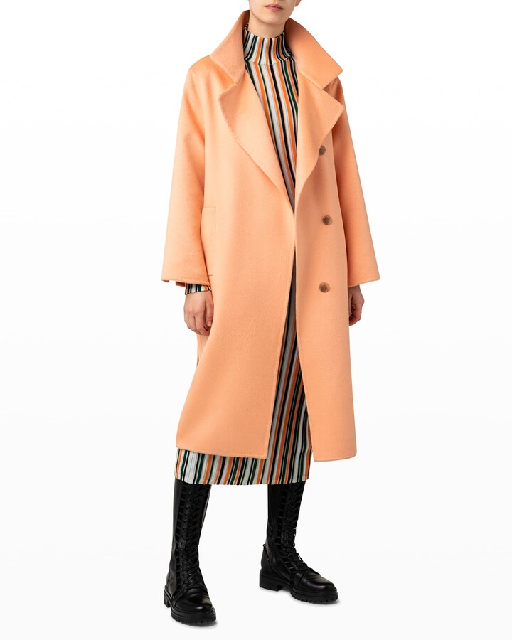 peach wool coat