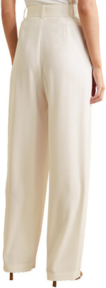 Co Belted Satin-jersey Wide-leg Pants