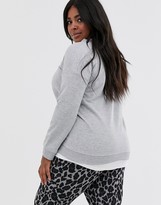 Thumbnail for your product : New Look Plus New Look Curve daisy printed sweat in mid grey