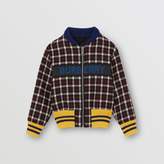 Thumbnail for your product : Burberry Logo Detail Check Wool Bomber Jacket
