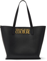 Thumbnail for your product : Versace Jeans Couture Black Saffiano Institutional Logo Shopping Tote