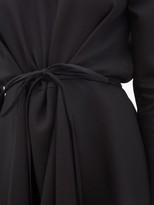 Thumbnail for your product : Valentino Tie-waist Wool-blend Crepe Dress - Black