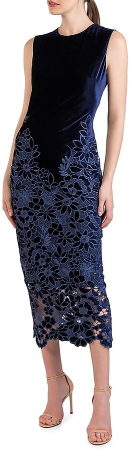 robyn embroidered lace cocktail dress