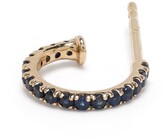 Thumbnail for your product : Metier By Tom Foolery 9kt Yellow Gold Sapphire Single Hoop Earring