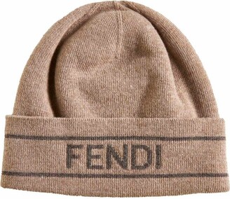 Fendi Roma Logo Cotton & Cashmere Beanie - ShopStyle Hats