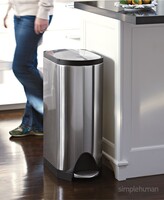 Thumbnail for your product : Simplehuman Brushed Stainless Steel 30 Liter Fingerprint Proof Butterfly Step Trash Can