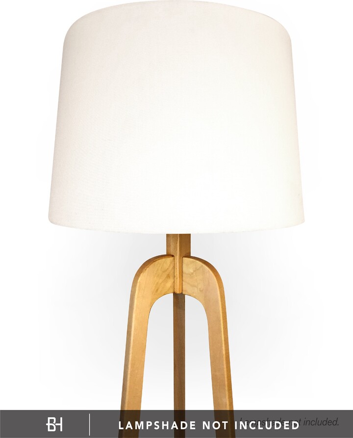 Floor Lamp, Danish Modern Tripod - Maple