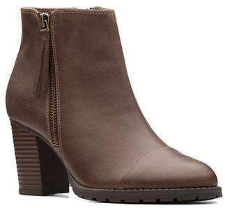 Clarks Leather Ankle Booties