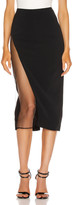 Thumbnail for your product : David Koma Asymmetrical Pencil Skirt in Black | FWRD