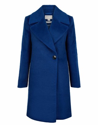 Monsoon Ladies Eliza Textured Coat Womens Size 10 - Blue Winter Outerwear