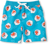 Thumbnail for your product : Children's Place Fish swim trunks