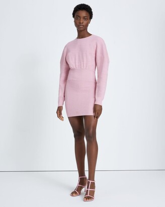 7 For All Mankind Bodycon Rib Sweater Dress in Blush