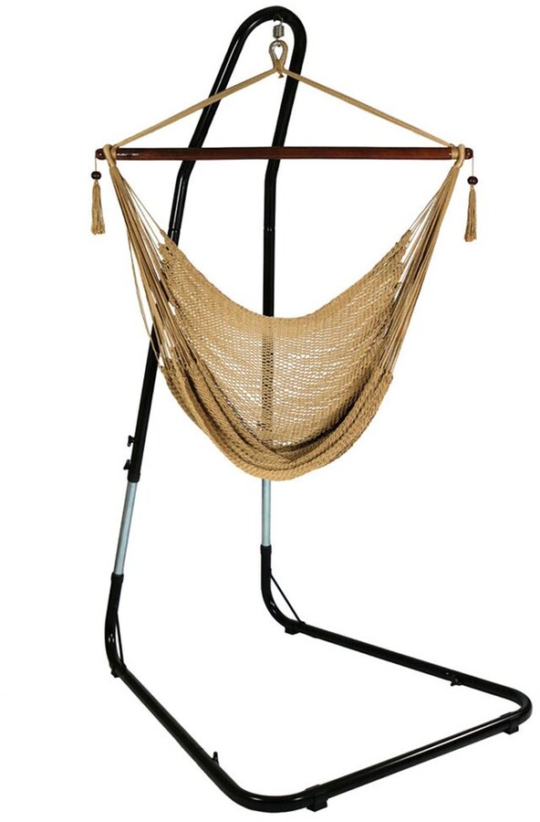 Sunnydaze Caribbean ExtraLarge Hanging Hammock Chair W/ Adjustable