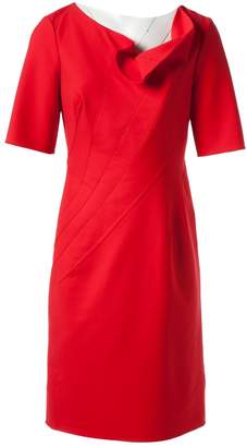 Oscar de la Renta Red Wool Dresses