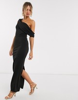 Thumbnail for your product : ASOS DESIGN DESIGN off shoulder structured maxi dress in black
