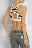Thumbnail for your product : Alexander Wang T by Striped stretch-cotton bra top