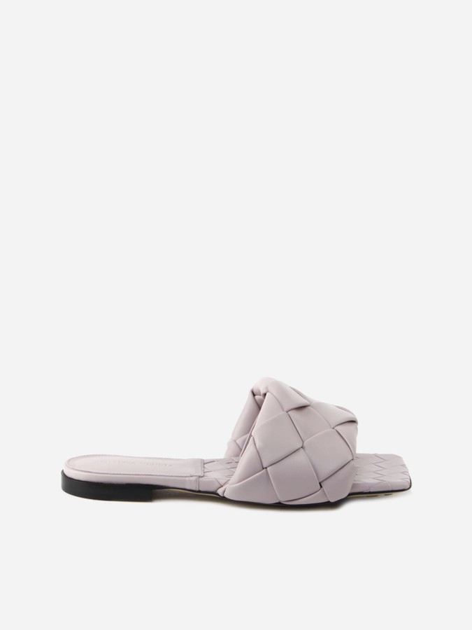 Bottega Veneta Flat Lido Sandals In Intrecciato Nappa - ShopStyle