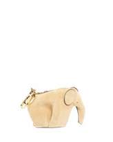 Thumbnail for your product : Loewe Suede Elephant Bag Charm/Coin Purse, Gold