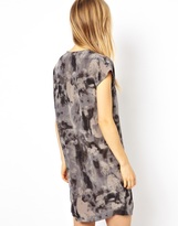 Thumbnail for your product : American Vintage Silk Gathered Dress in Smokey Metal