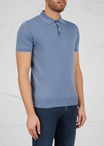 Thumbnail for your product : Corneliani Blue Fine-knit Cotton Polo Shirt