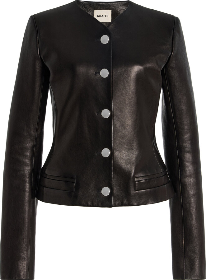 KHAITE Nara Tailored Leather Jacket