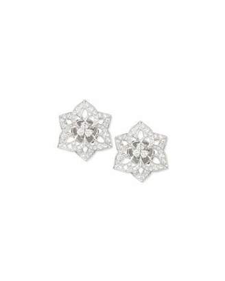 Boucheron Pensee 18K White Gold Diamond Stud Earrings