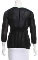 Thumbnail for your product : Alexander McQueen Open Knit Scoop Neck Top