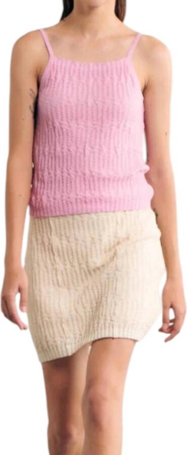 Sita Murt Textured Knitted Tank Top In Pink