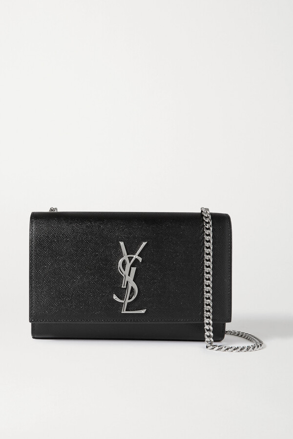 Yves Saint Laurent YSL Kate Clutch with tassel Black Leather ref