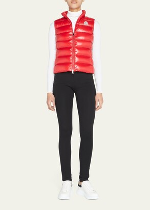 Moncler Ghany Shiny Quilted Puffer Vest