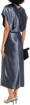 Thumbnail for your product : Vince Belted Satin-crepe Midi Dress