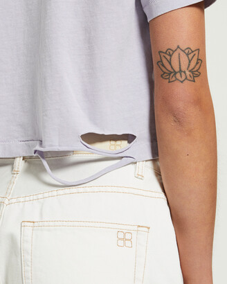 The People Vs. Feather Shield Crop Tee Lilac