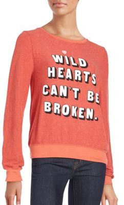 Wildfox Couture Wild Hearts Scoopneck Sweatshirt