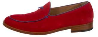 Etro Suede Smoking Shoes red Suede Smoking Shoes