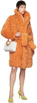 Thumbnail for your product : Bottega Veneta Orange Shearling Fluffy Coat