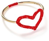 Thumbnail for your product : Jordan Askill Red Glitter Enamel Heart Ring - Yellow Gold