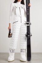 Thumbnail for your product : Bogner Lory-d Belted Quilted Ripstop Down Ski Salopettes - Ecru