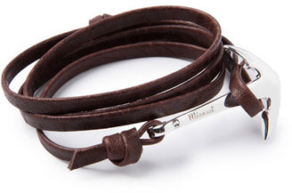Miansai Men's Anchor Leather Bracelet, Mojave