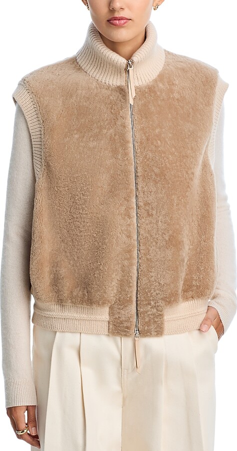Lafayette 148 New York Shearling Vest