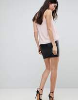 Thumbnail for your product : ASOS Tall Design Tall Sculpt Me Leather Look Mini Skirt