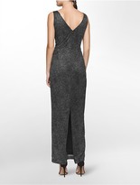 Thumbnail for your product : Calvin Klein Glitter Ruched Twist Gown